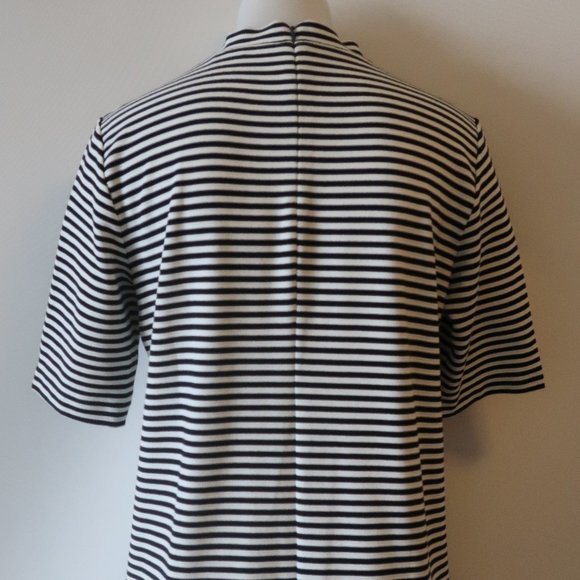 CLUB MONACO STRIPED SHORT SLEEVE SHIFT DRESS 8 * - Picture 7 of 12